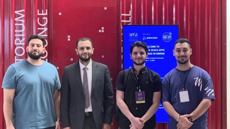 مشاركة طلبة من الجامعة الهاشمية في مسابقة NASA International) “Space APP” Challenge)