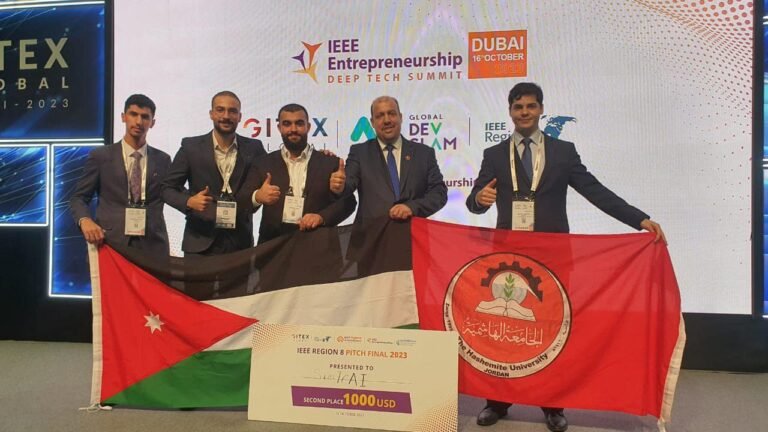 الجامعة الهاشمية تحقق المركز الثاني في المسابقة الدولية لدعم الريادة والابتكار