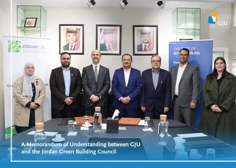 توقيع مذكرة تفاهم بين الجامعة الألمانية الأردنية والمجلس الأردني للأبنية الخضراء