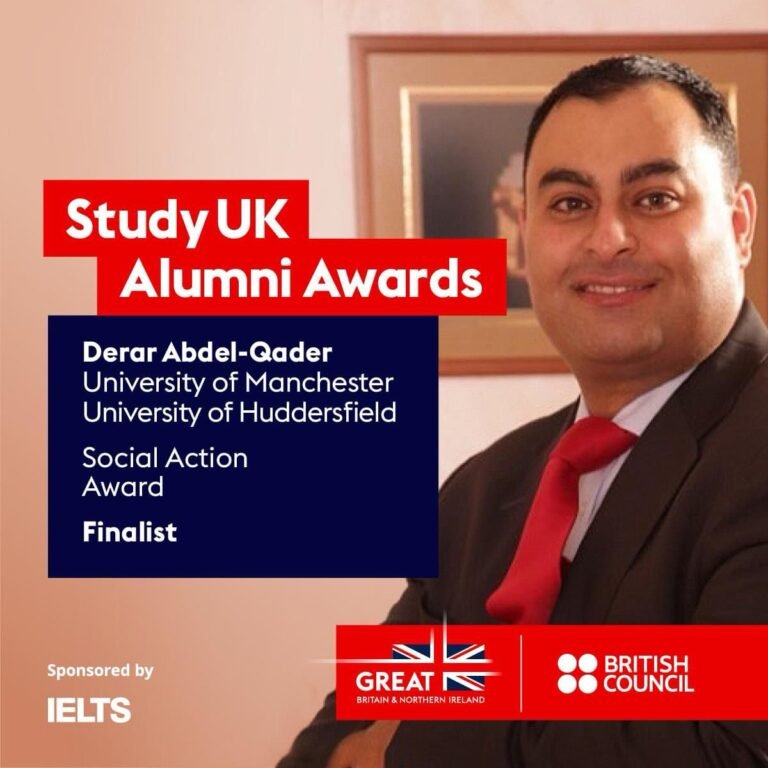 الدكتور بلعاوي من جامعة البترا يفوز بجائزة المجلس الثقافي البريطاني لخريجي الجامعات البريطانية