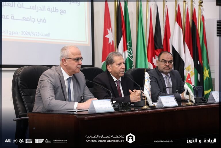 الوديان يدعو طلبة “عمان العربية” إلى ضرورة استثمار التحاقهم بالجامعة