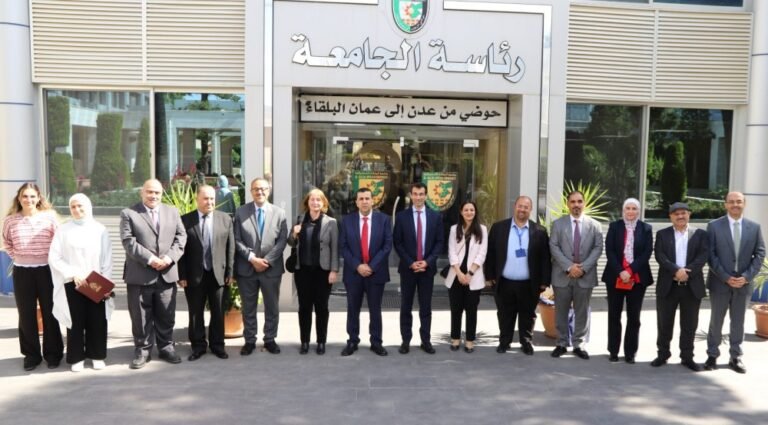 سفير الاتحاد الأوروبي يزور البلقاء التطبيقية ويشهد اتفاقية مشروع المرأة بين الجامعة وجمعية نساء للتنمية الثقافية نماء