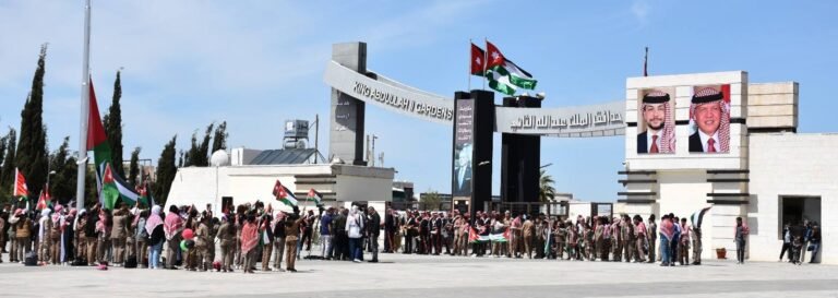 جامعة جدارا تشارك في احتفالات اليوم الوطني للعلم الأردني في إربد