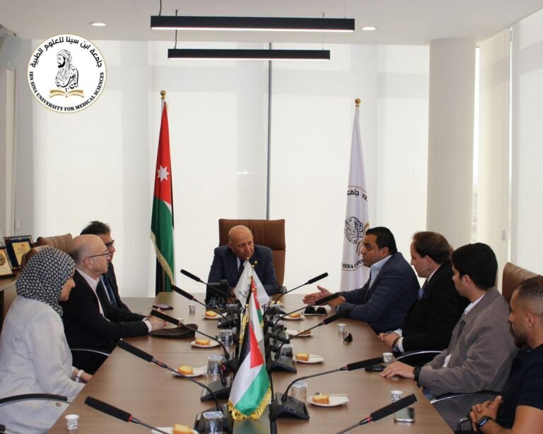 مؤسسة ولي العهد تبحث سبل التعاون مع جامعة ابن سينا للعلوم الطبية