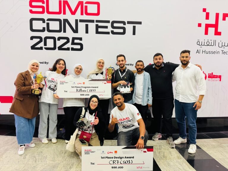 “اليرموك” تحقق جائزتي “أفضل تصميم” و”أفضل برمجة” في البطولة الوطنية الرابعة لروبوتات السومو 2025